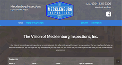 Desktop Screenshot of mecklenburginspections.com